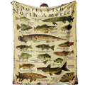 Cozy Fish‑Print Flannel Blanket