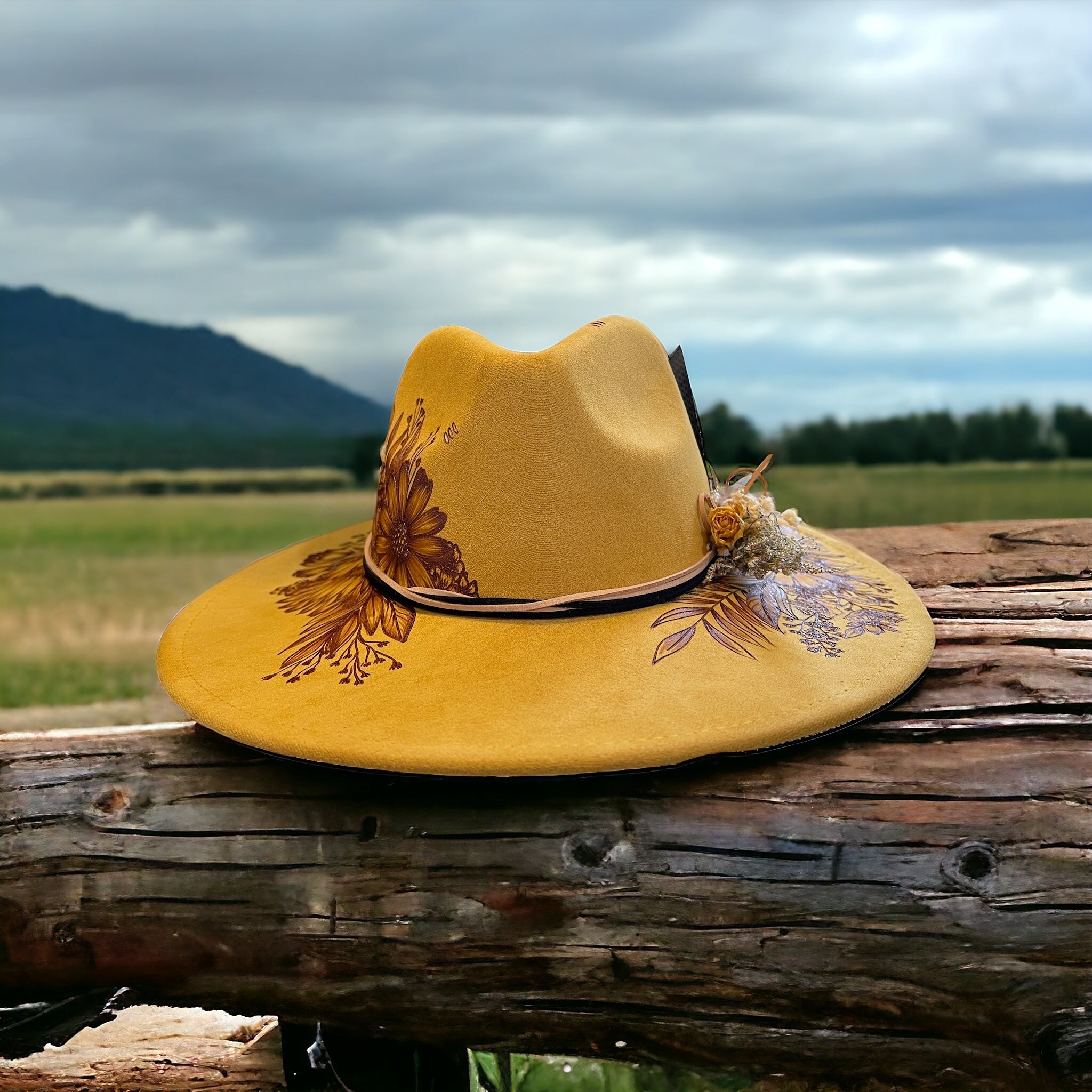 Aurelia Burned Wide Brim Hat