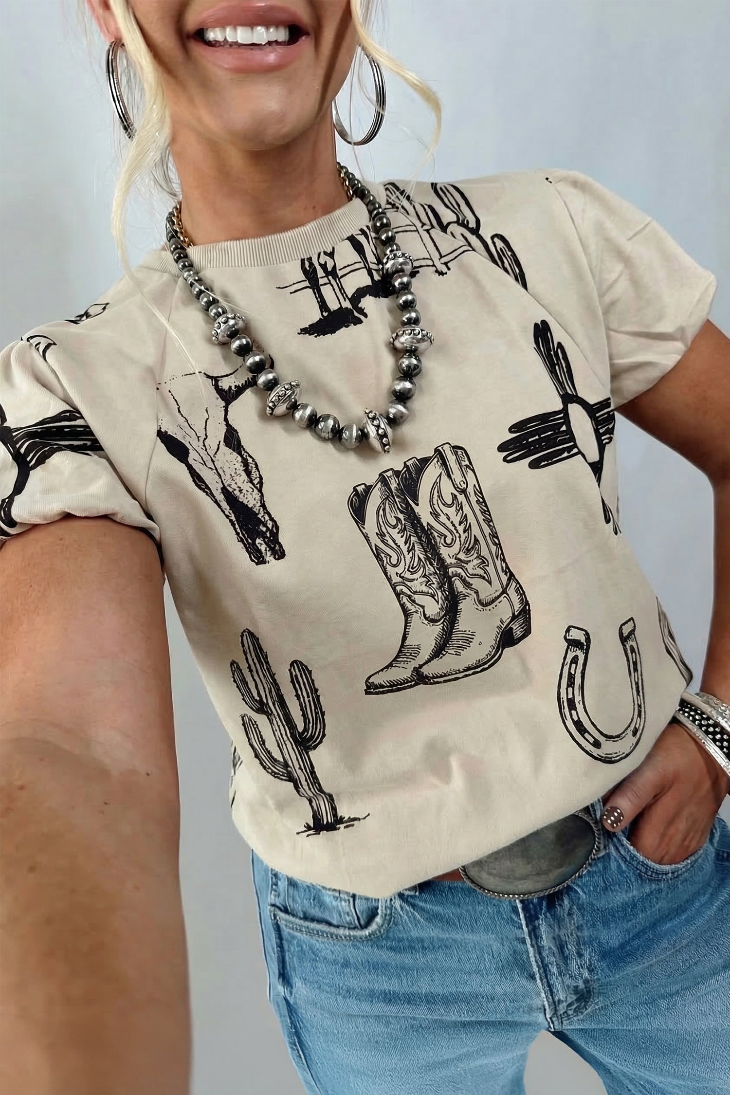 Women's Western Print Tee