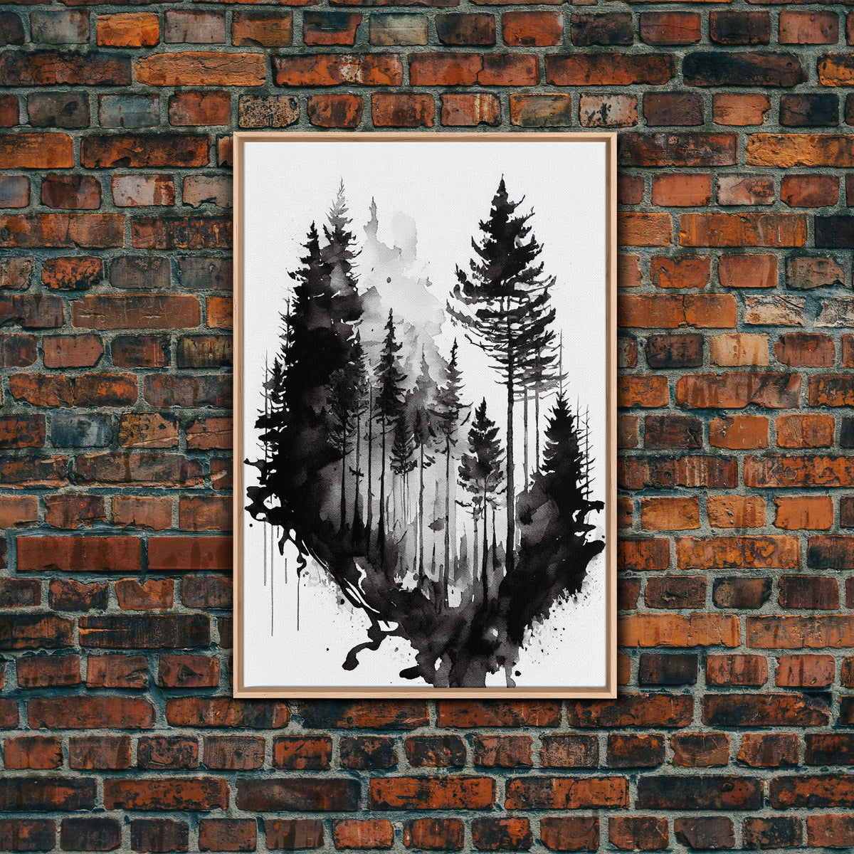 Black & White Forest Canvas