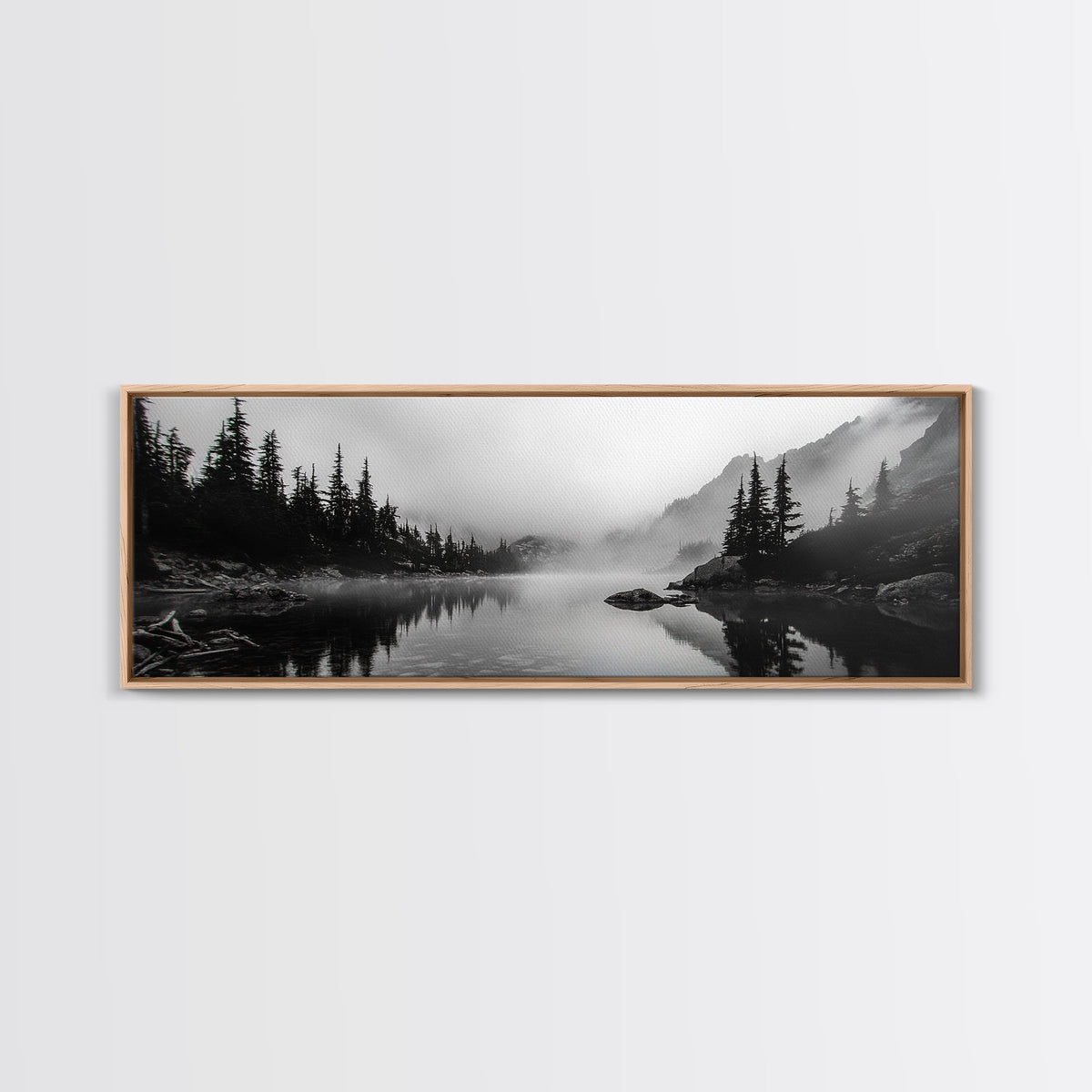 Foggy Pines Mountain Canvas