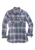 Women's Tin Haul Indigo & Pink Plaid Snap Shirt