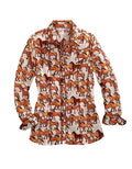 Women's Courses of Horses Snap Shirt