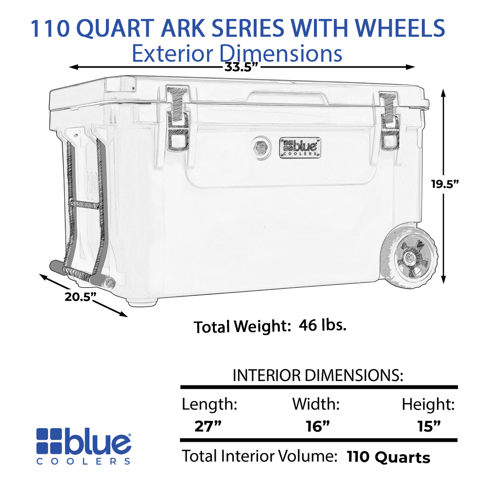 Ark Series 110 Qt. Wheeled Roto-Molded Cooler