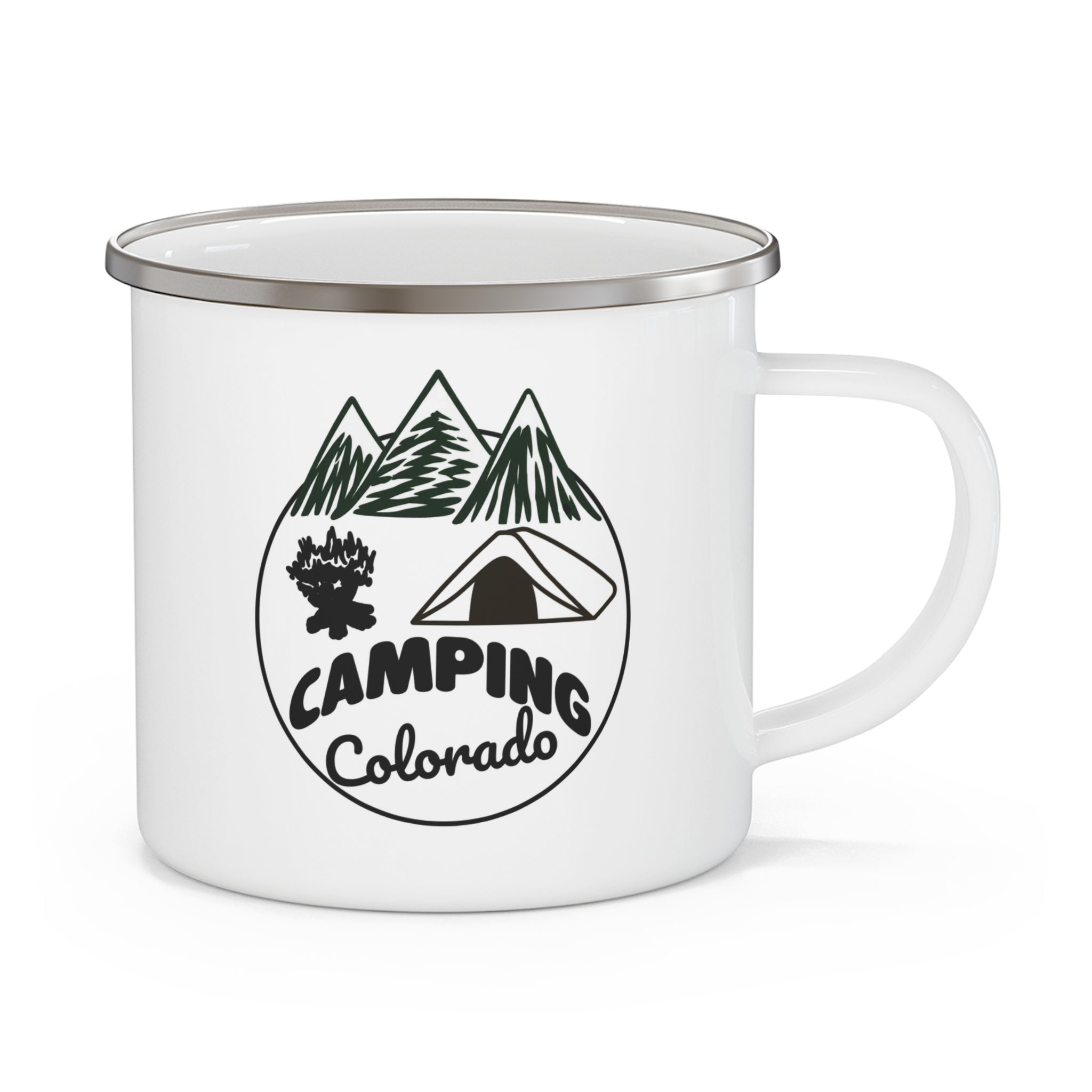 Camping Colorado Enamel Mug