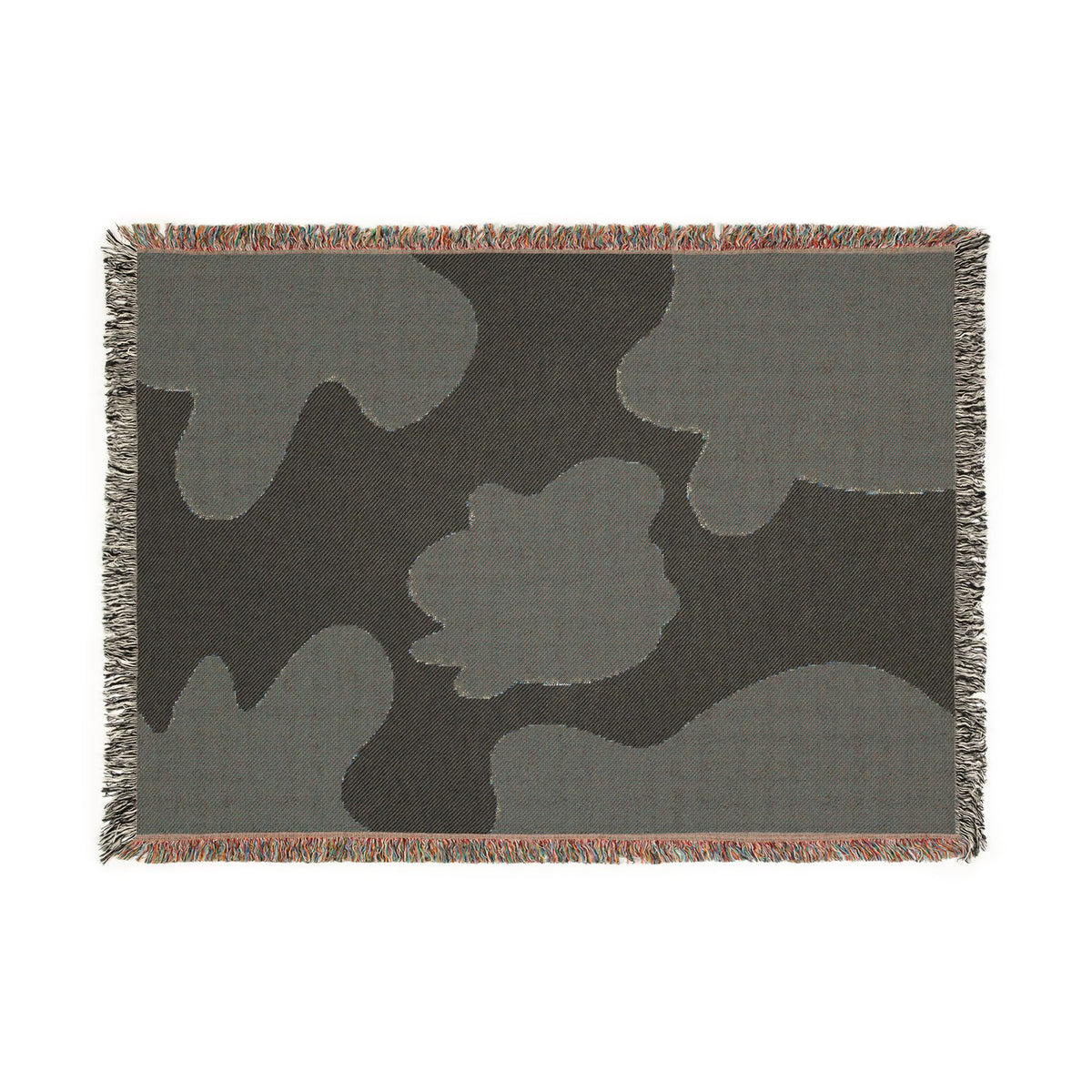 Cow Print Woven Throw Blanket