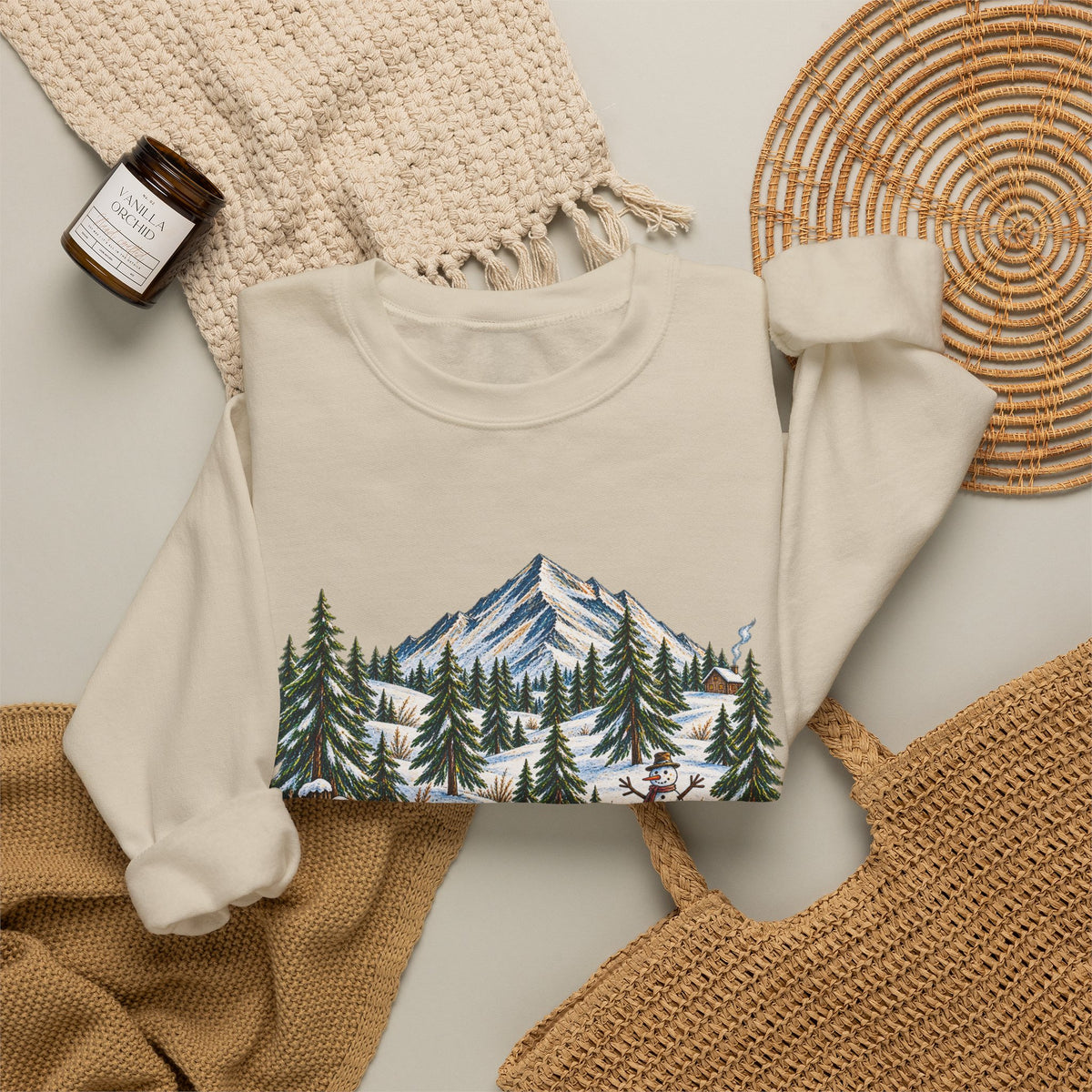 Adventure Is Calling Mountain Crewneck Sweatshirt