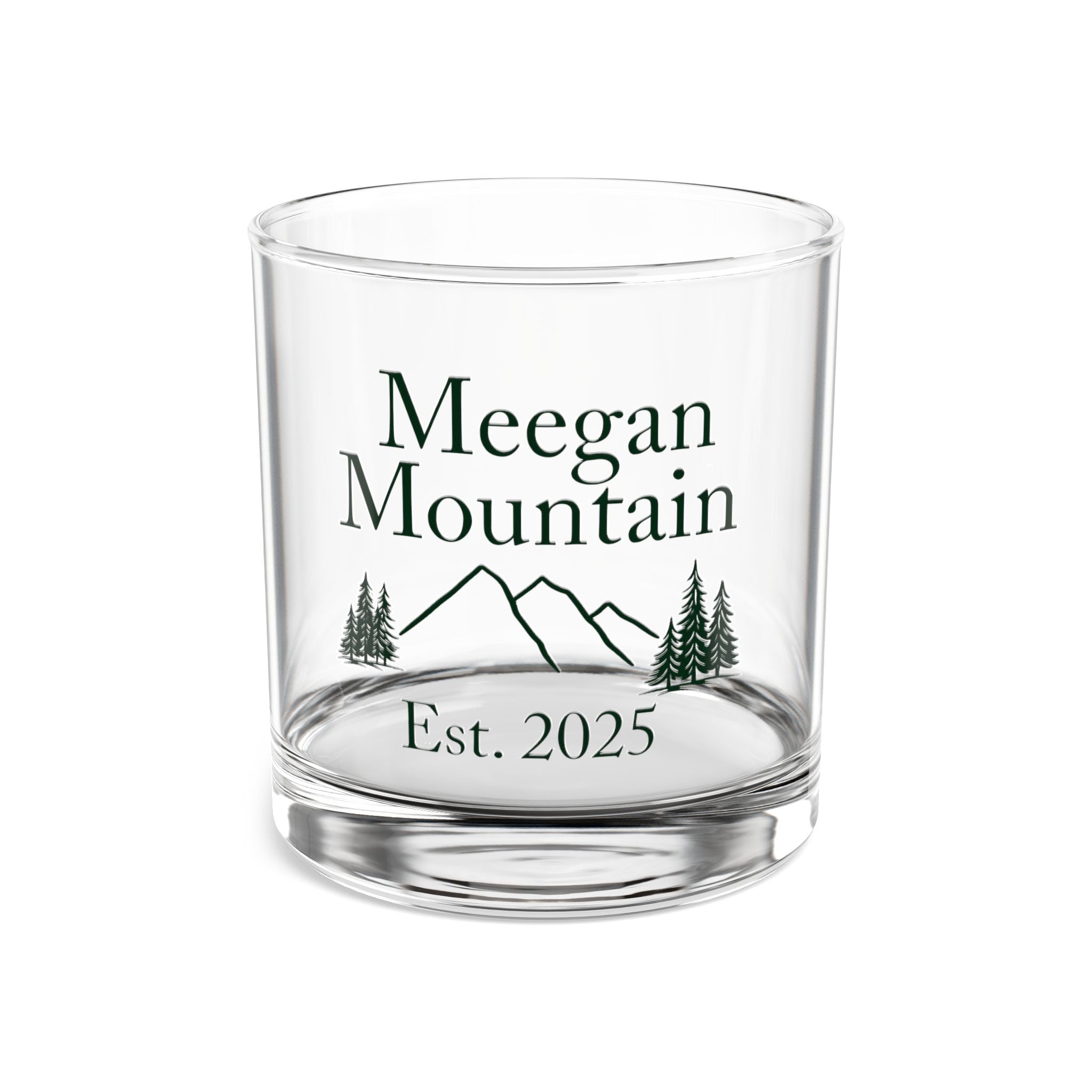 Mountain Monogram Rocks Glass