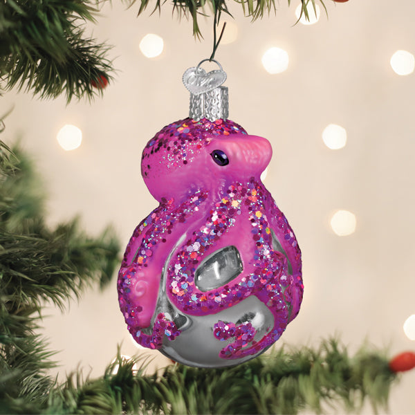 Shimmering Octopus Christmas Ornament