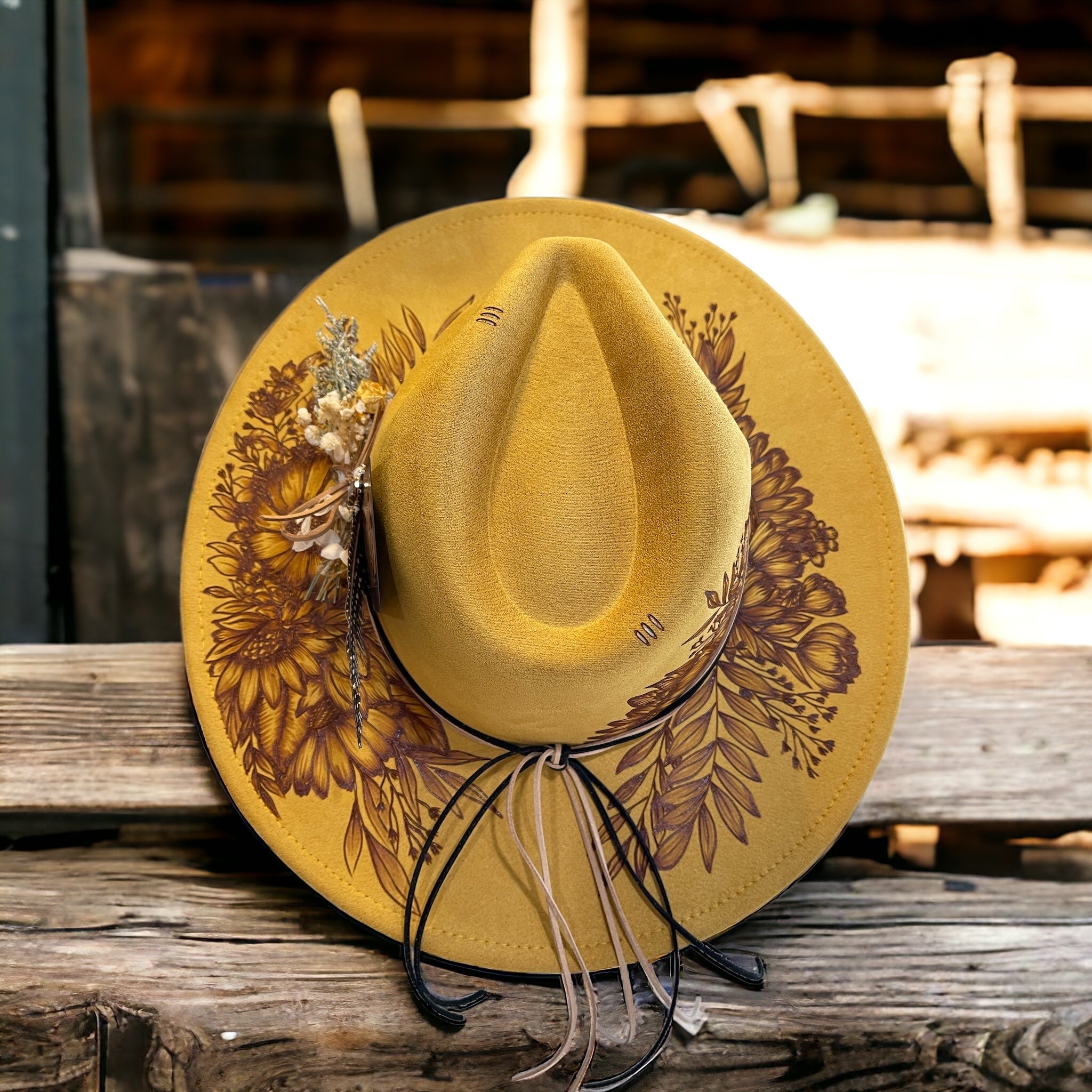 Aurelia Burned Wide Brim Hat