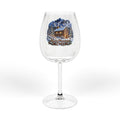 12oz Winter Cabin Wine Glass — Snowy Lodge Holiday Glassware