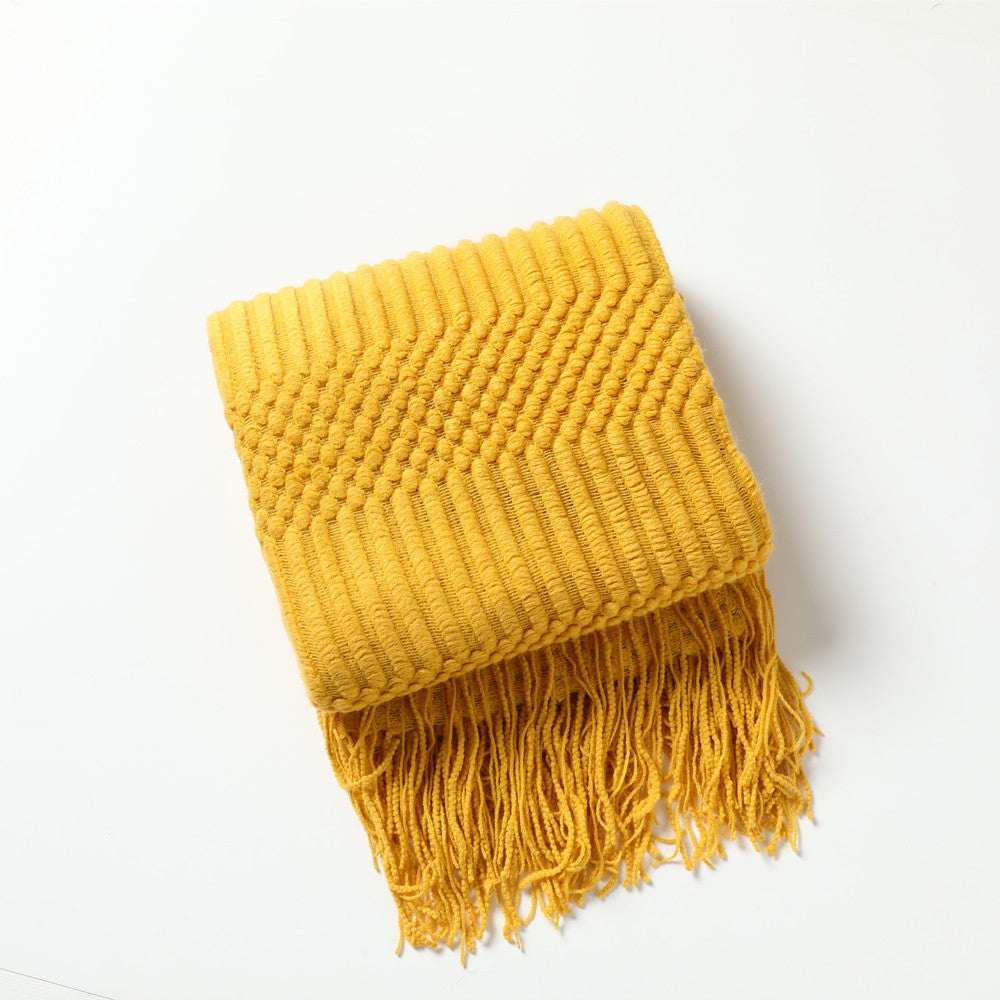 Tassel Knit Bed Blanket