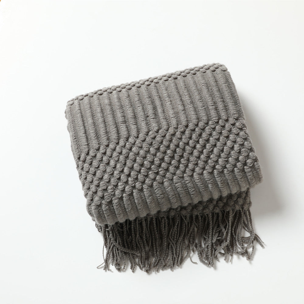 Tassel Knit Bed Blanket
