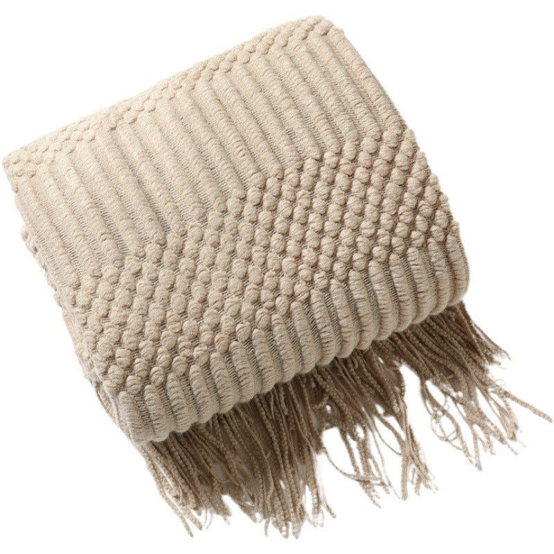 Tassel Knit Bed Blanket