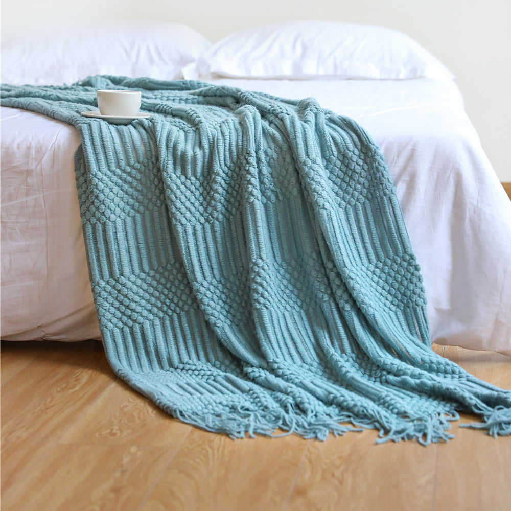 Tassel Knit Bed Blanket
