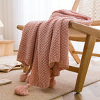 Handmade Tassel Throw Blanket