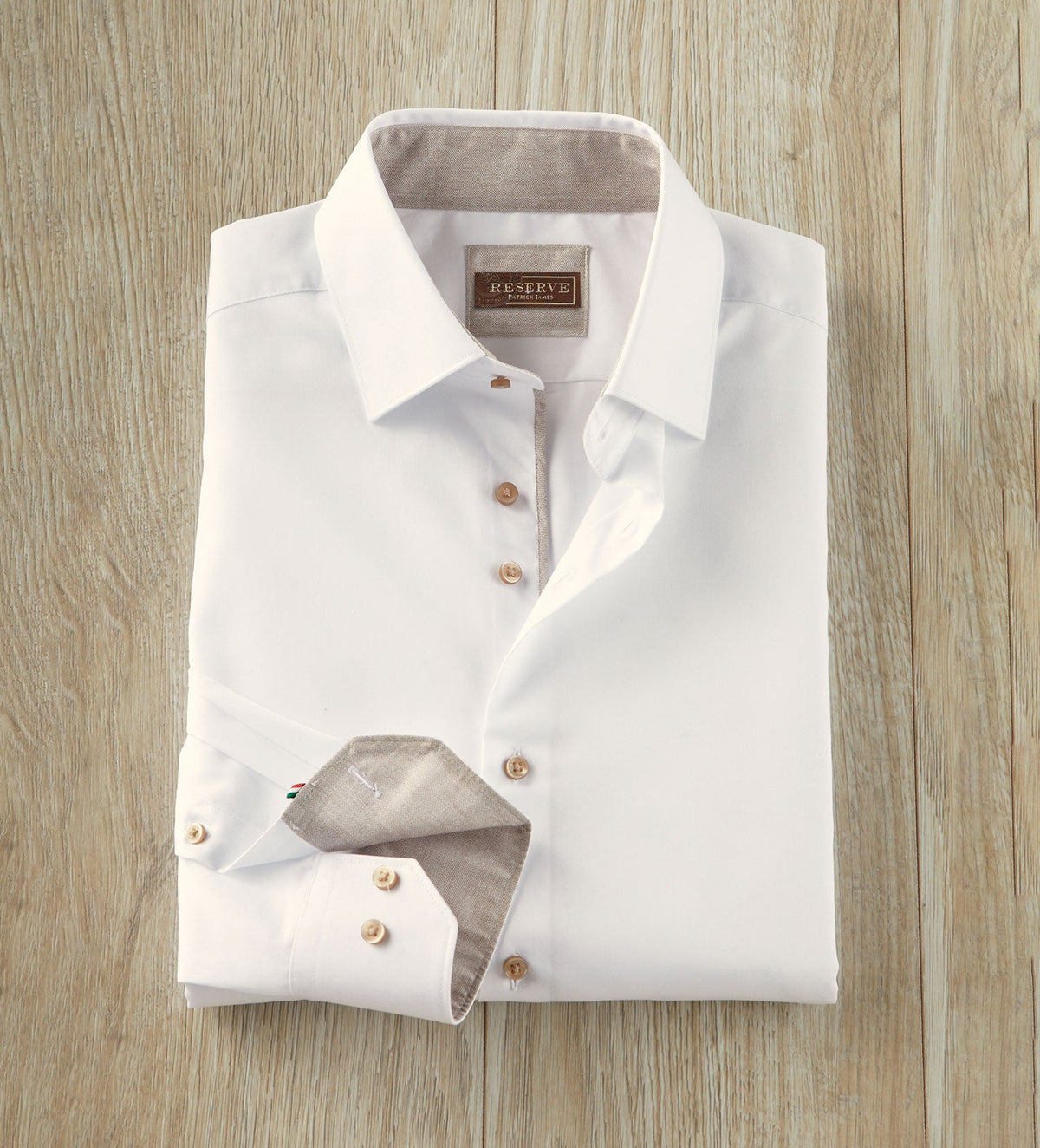 Contrast Trim Cotton Shirt