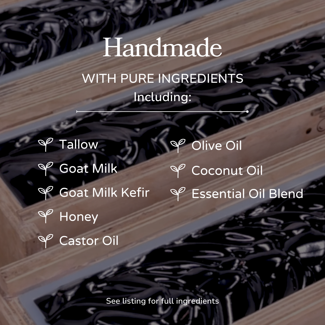 Clarifying Charcoal Tallow & Goat Milk Soap Bar | 5 oz