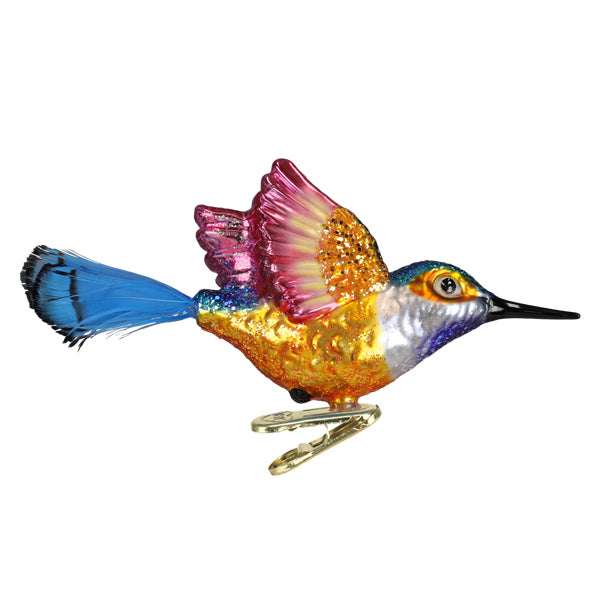Vibrant Hummingbird Christmas Ornament