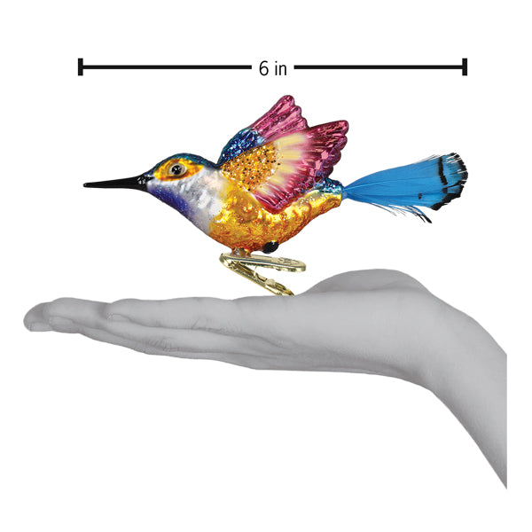 Vibrant Hummingbird Christmas Ornament