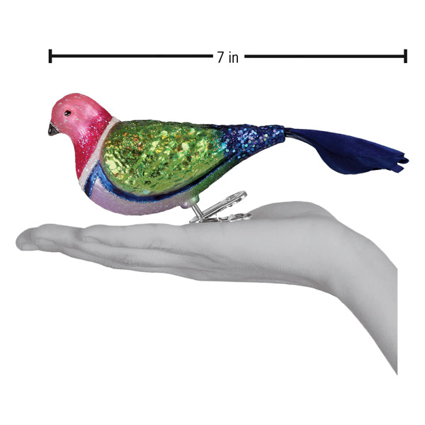 Pink Fruit Dove Christmas Ornament