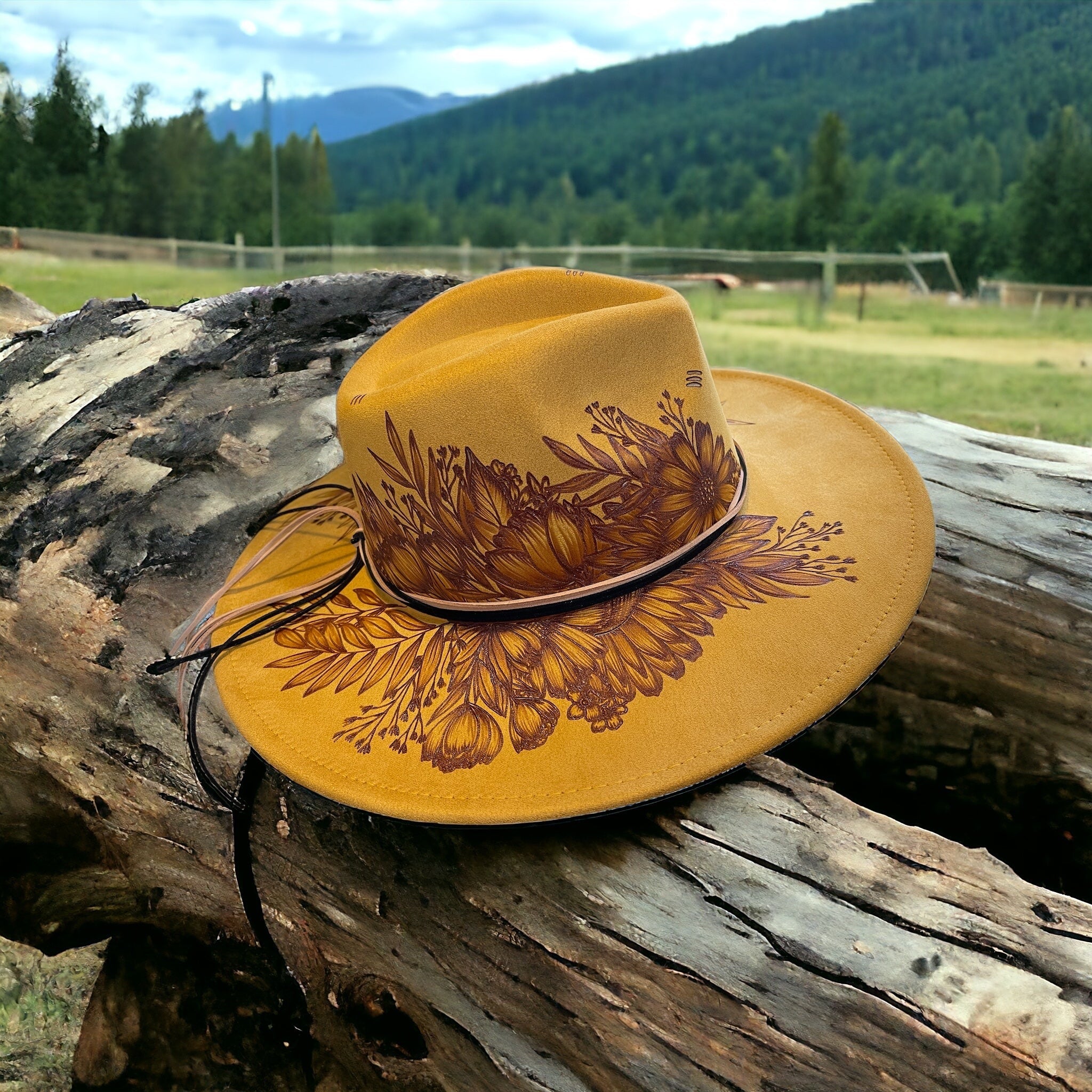 Aurelia Burned Wide Brim Hat