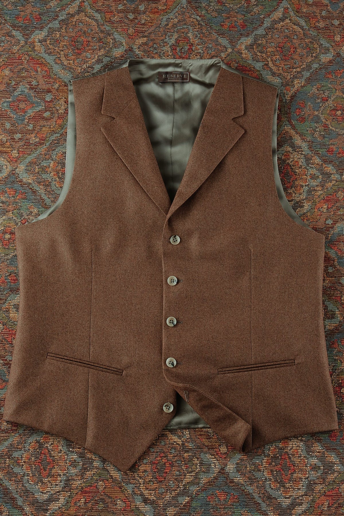 Reserve Barberis Lapel 5 Button Vest