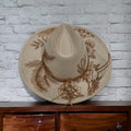 Boho Luxe - Burned Wide Brim Hat