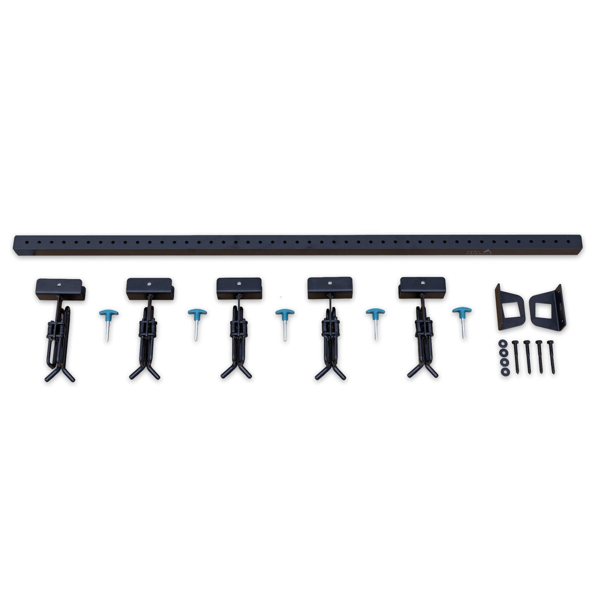 Lone Peak Ski Rack | Adjustable Wall Storage System | Holds 5 Pairs of Skis