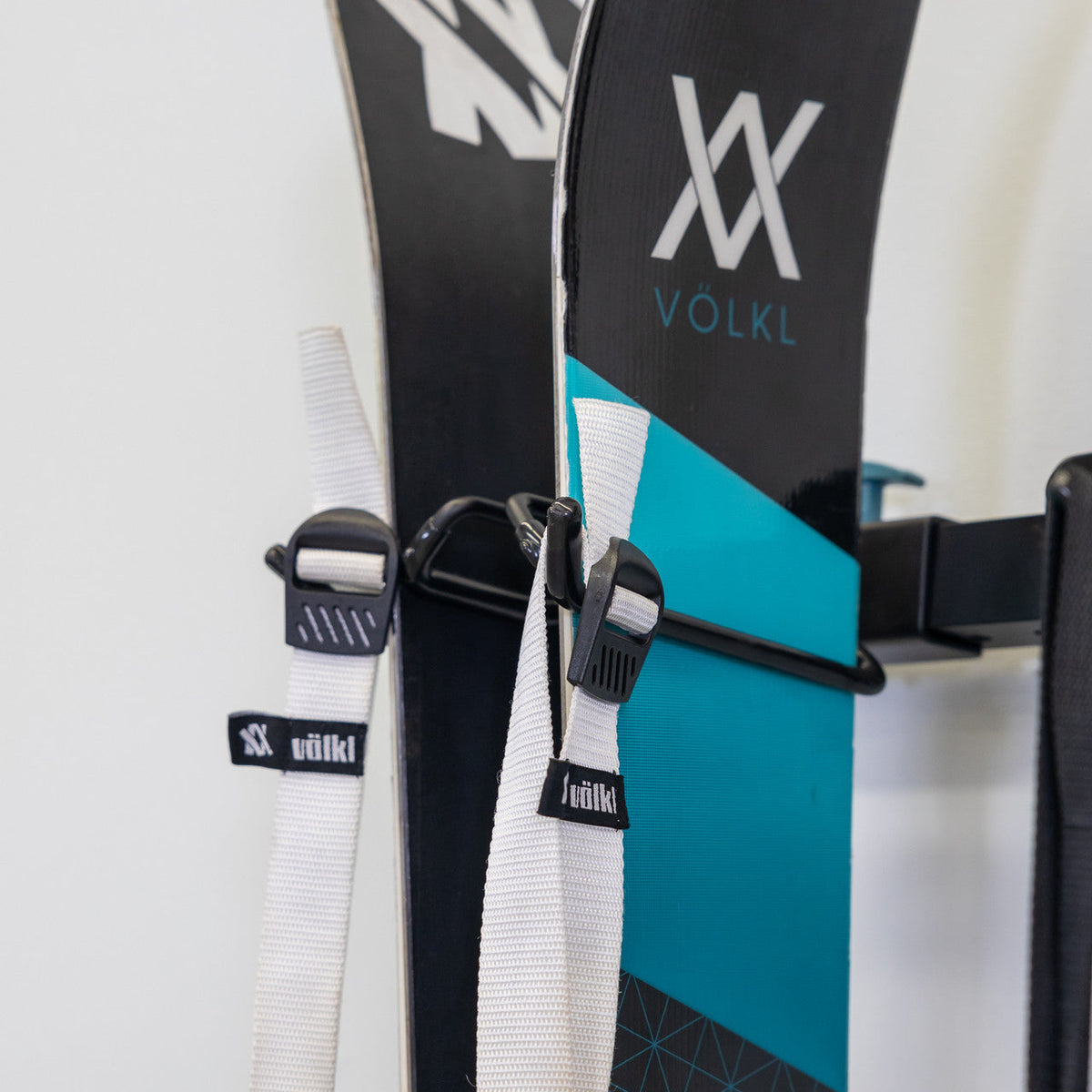 Lone Peak Ski Rack + Shelf | Adjustable Wall Storage System | Holds 5 Pairs of Skis