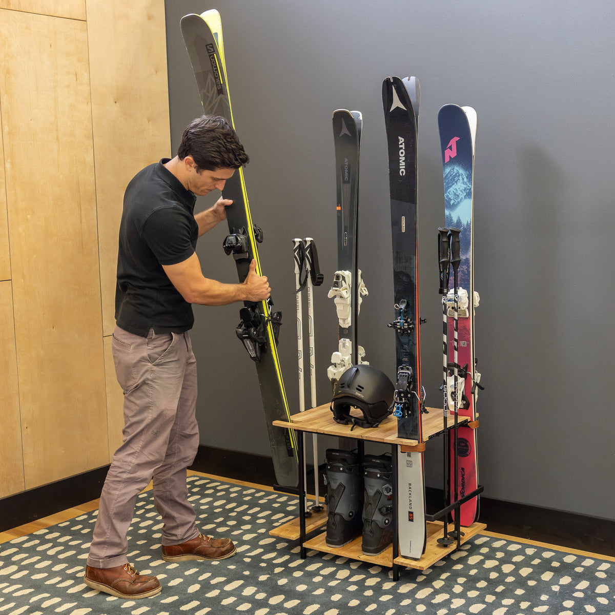 Silverton Ski Rack | Holds 4 Pairs of Skis