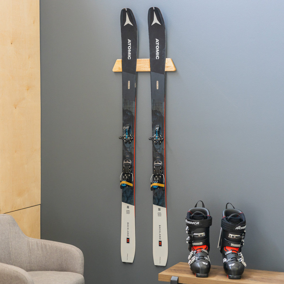 Vail Ski Display | Minimalist Wood Rack | Small