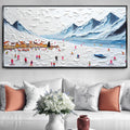 Snow Mountain Abstract Canvas Wall Art