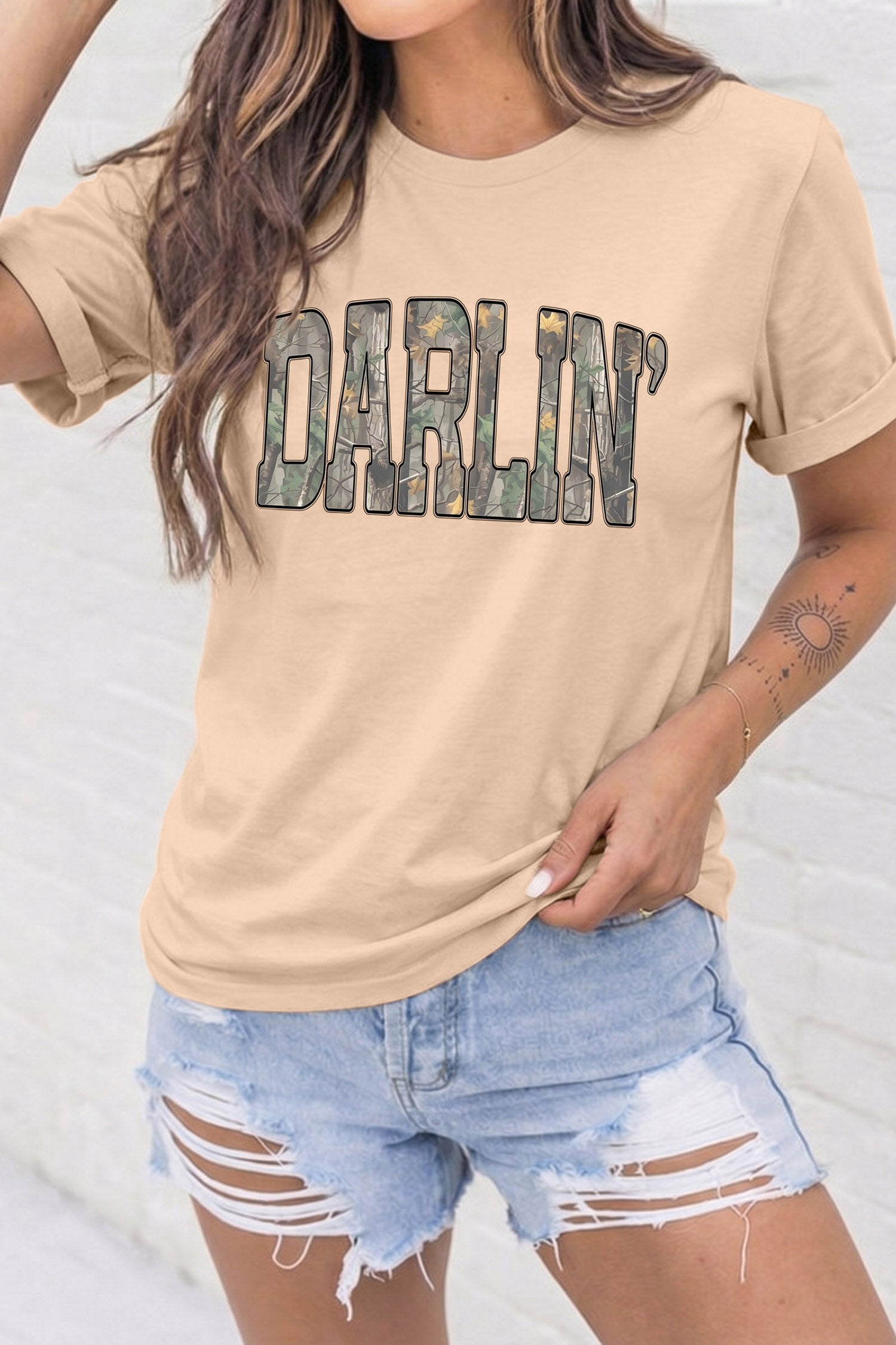 Women's Darlin Camo Graphic Tee