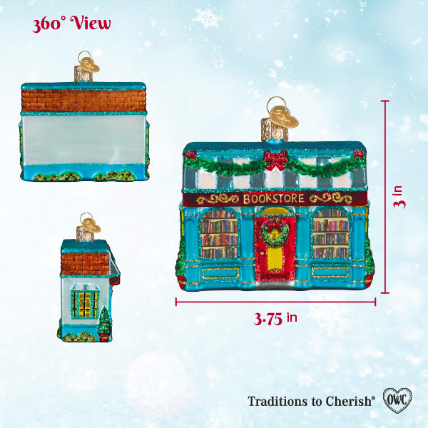 Bookstore Christmas Ornament
