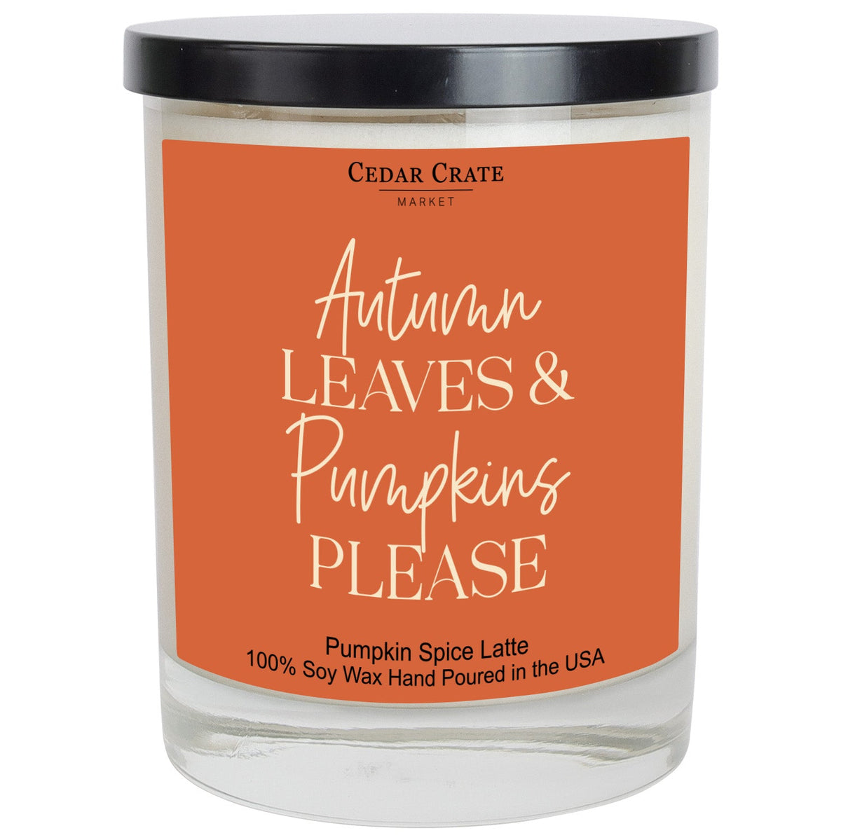 Autumn Leaves & Pumpkins Please Candle