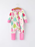 Baby Girls’ Christmas Tree Long-Sleeve Romper