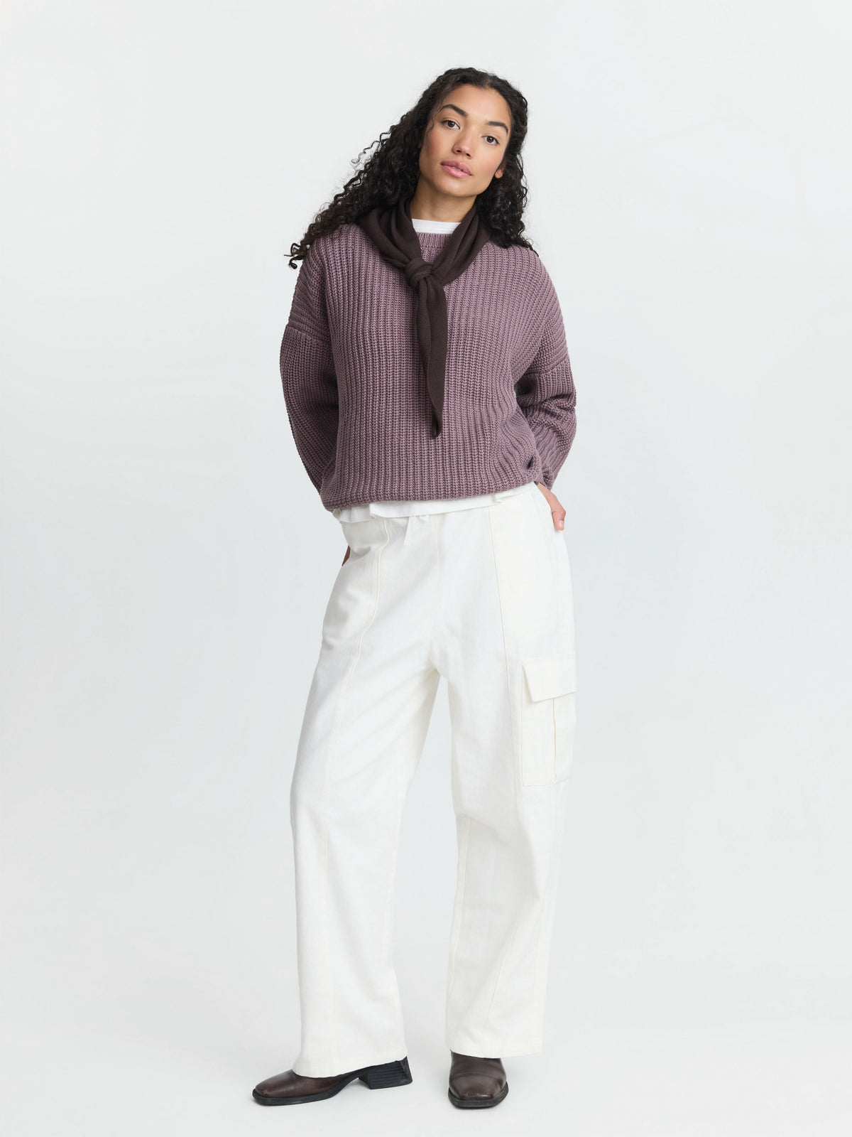 Women's Undyed Organic Cotton Cargo Trousers | The Simple Folk
