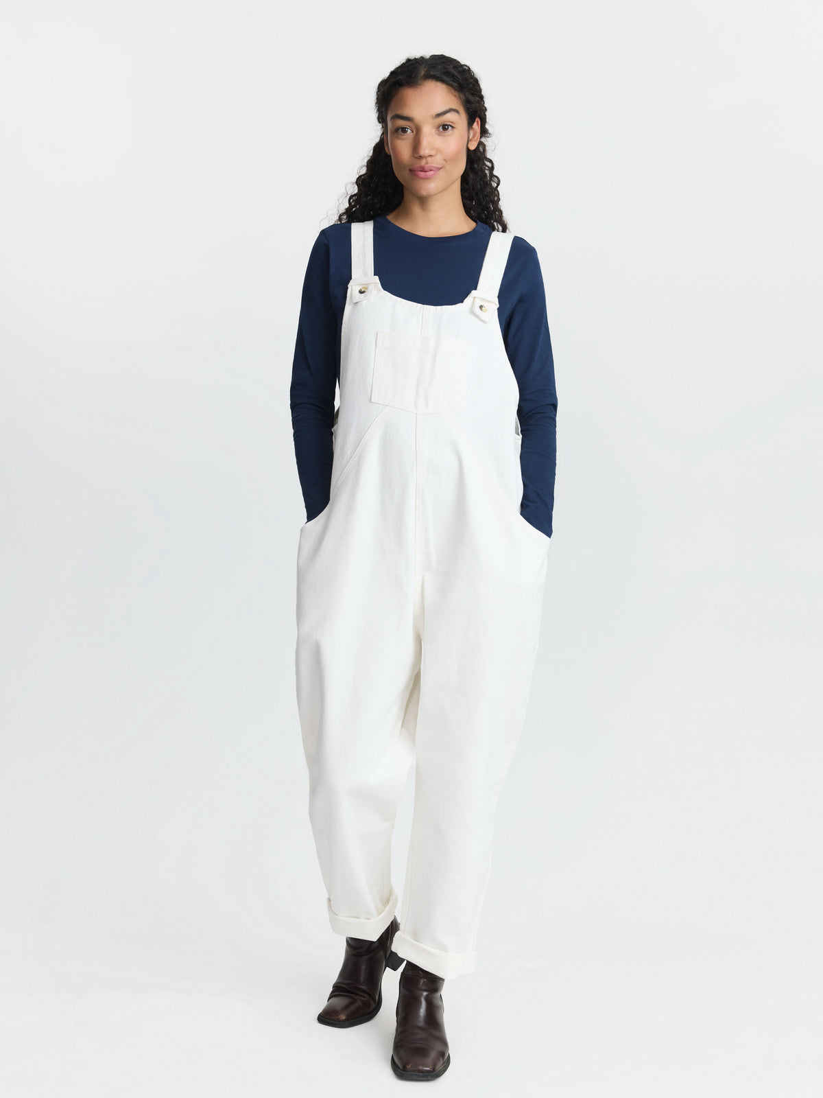 The Oversized Denim Dungaree Women