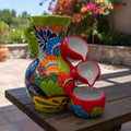 Green Rim Talavera Tabletop Fountain