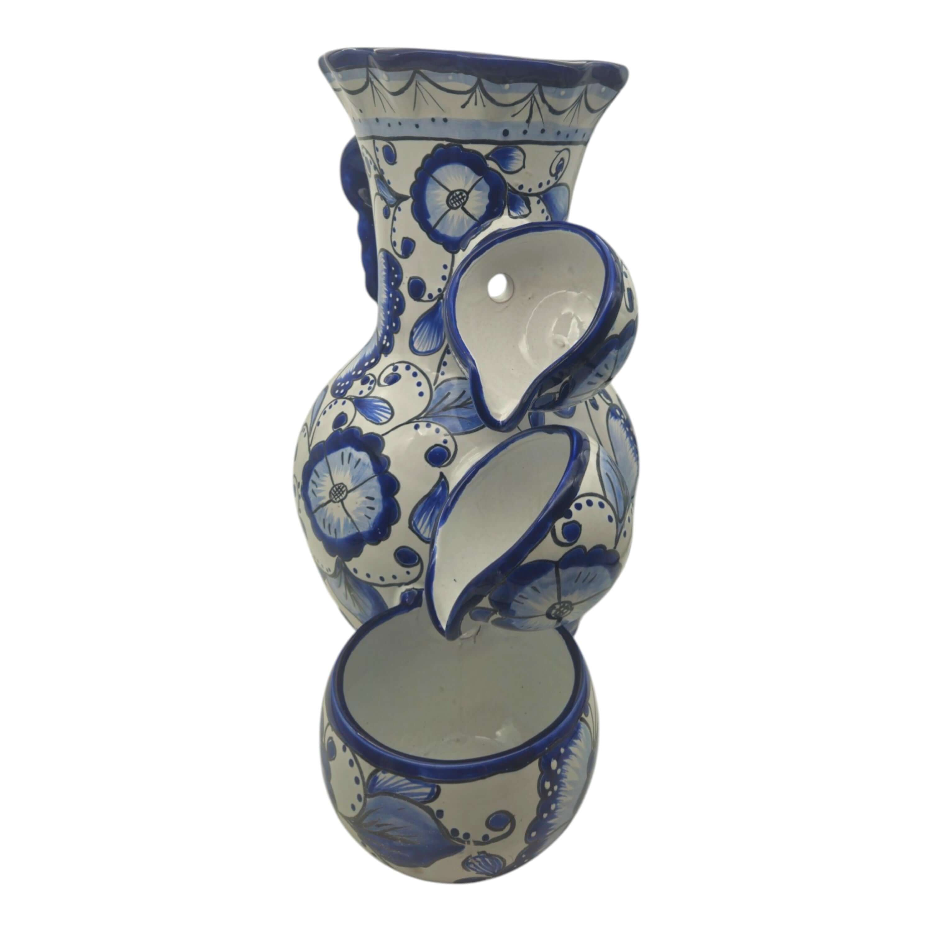 Blue & White Talavera Butterfly Fountain
