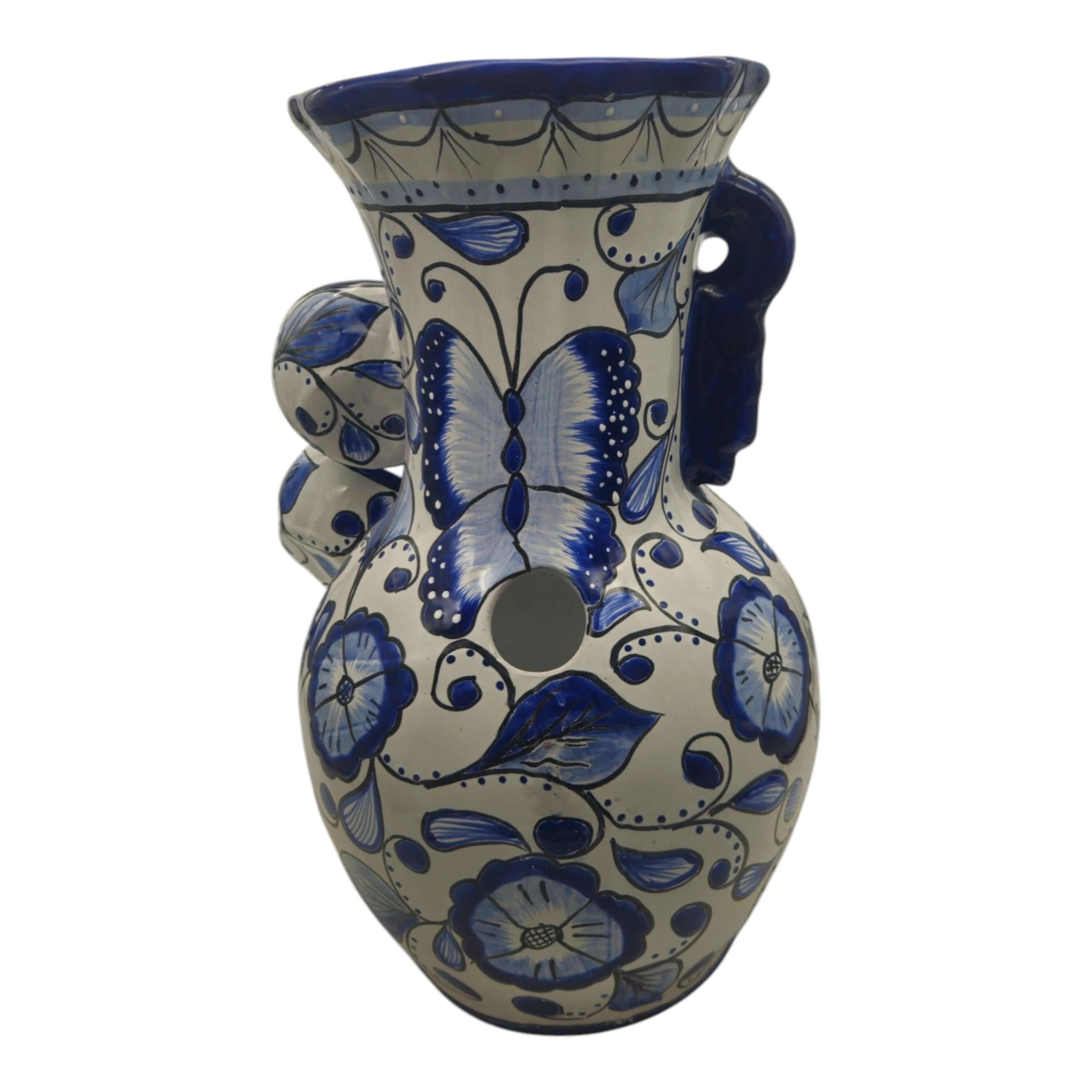 Blue & White Talavera Butterfly Fountain