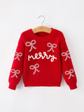 Mom & Me Red Merry Christmas Pullover Sweaters | Kids & Adults
