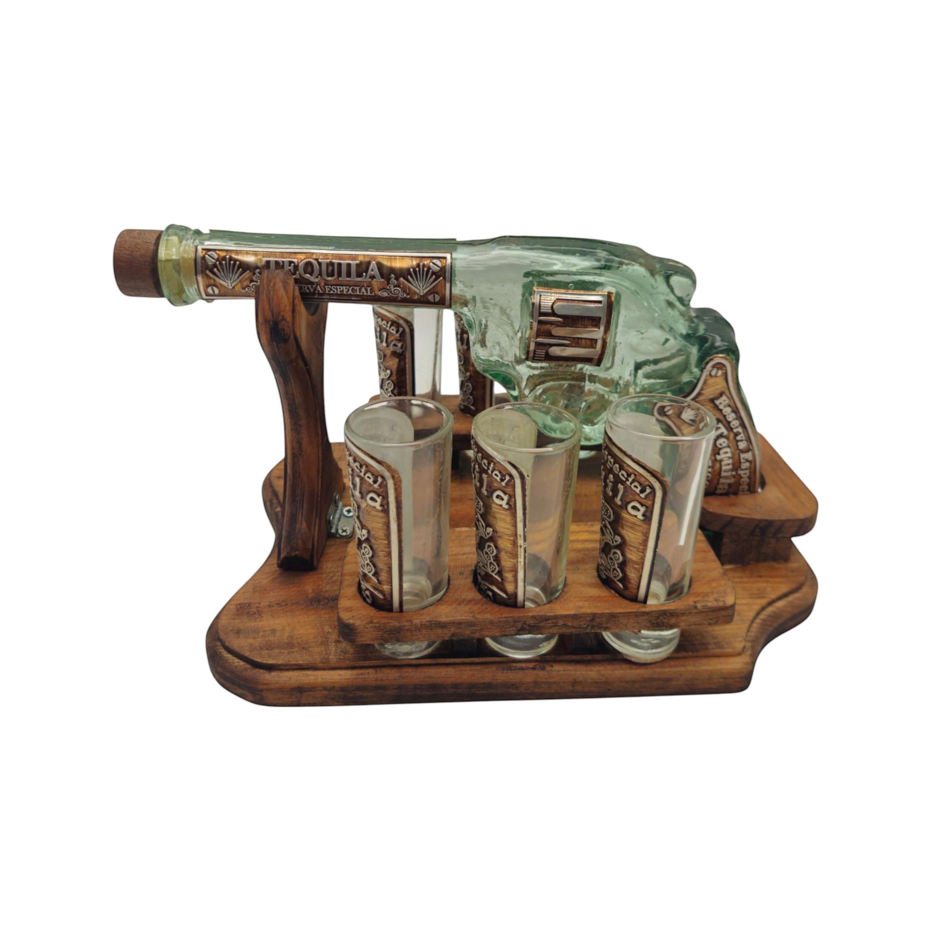 Revolver Decanter & Shot Glass Set