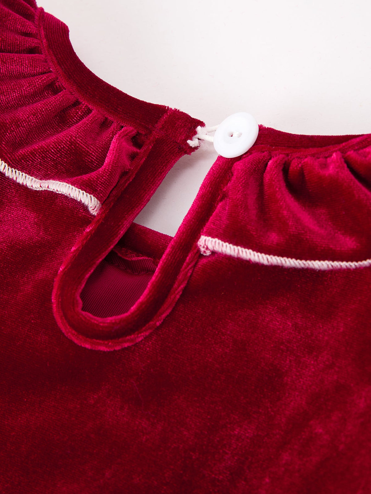 Girls Burgundy Velvet Smocked Christmas Dress | Holiday Party