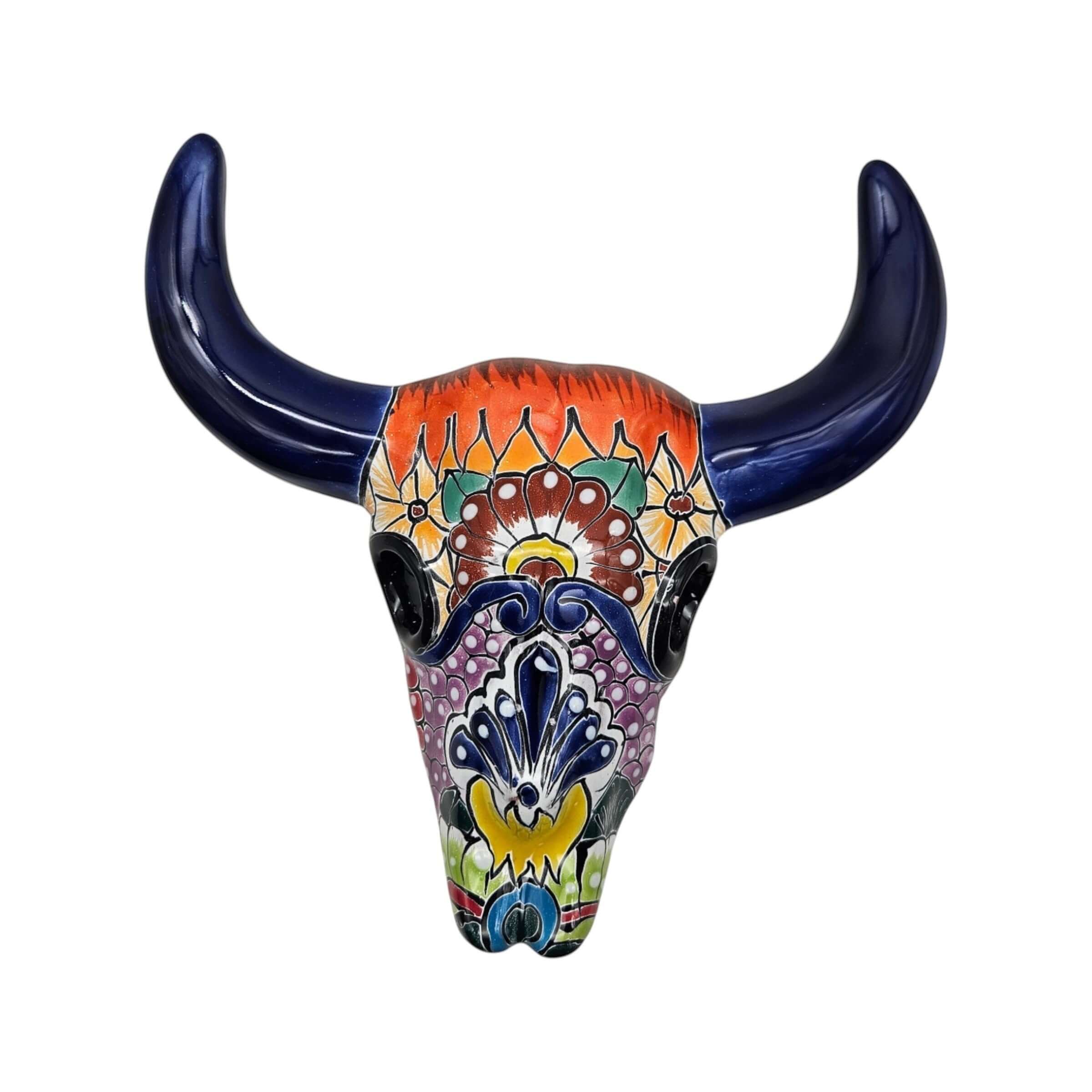 Talavera Bull Skull Wall Decor