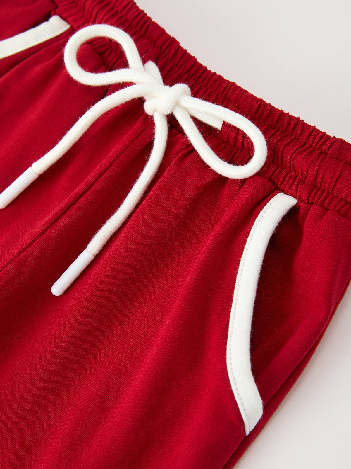 Boys' Christmas Reindeer Embroidered Shirt & Red Pants Set
