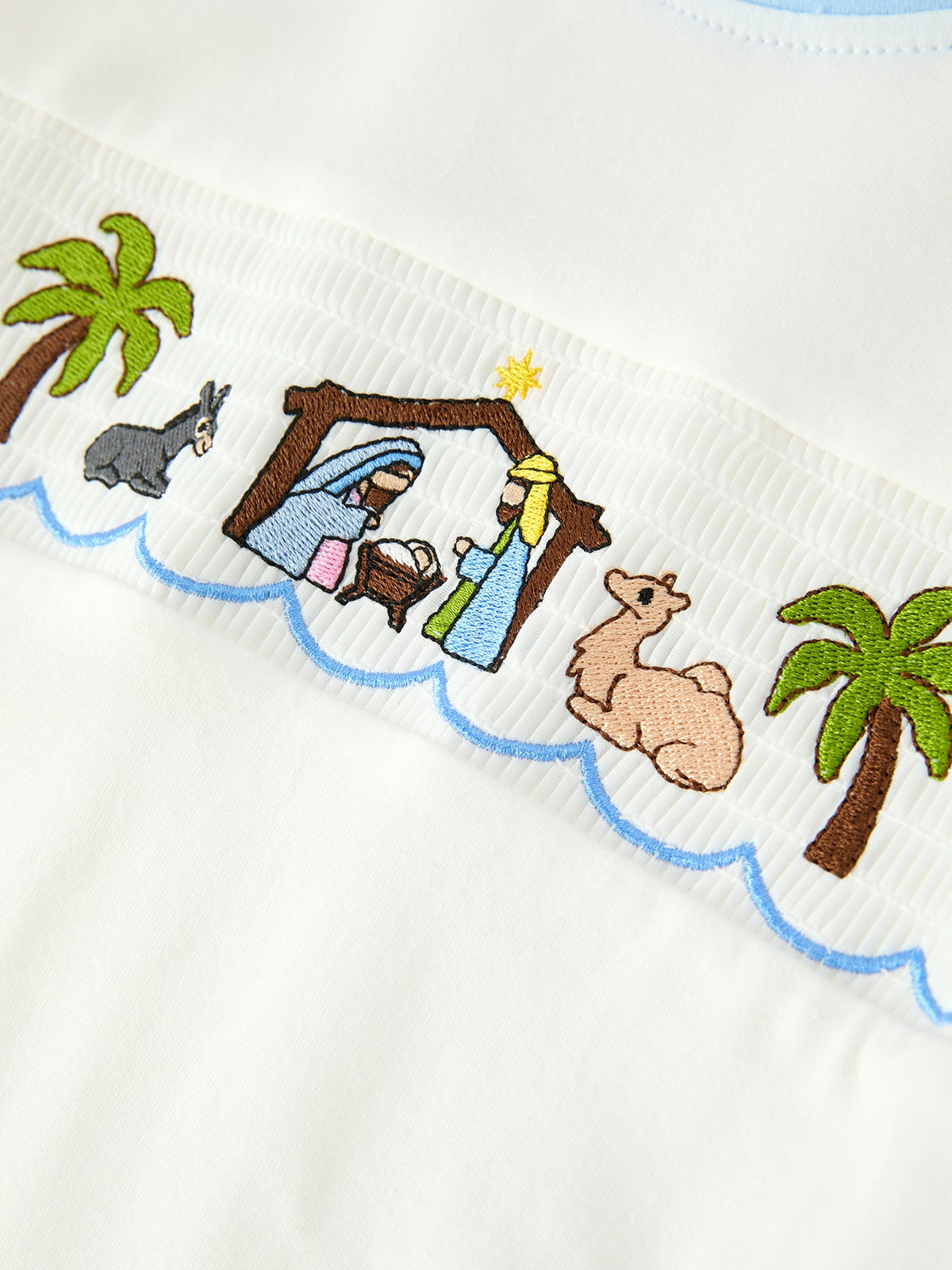 Boys Christmas Nativity Smocked Outfit | Long Sleeve Top & Pants