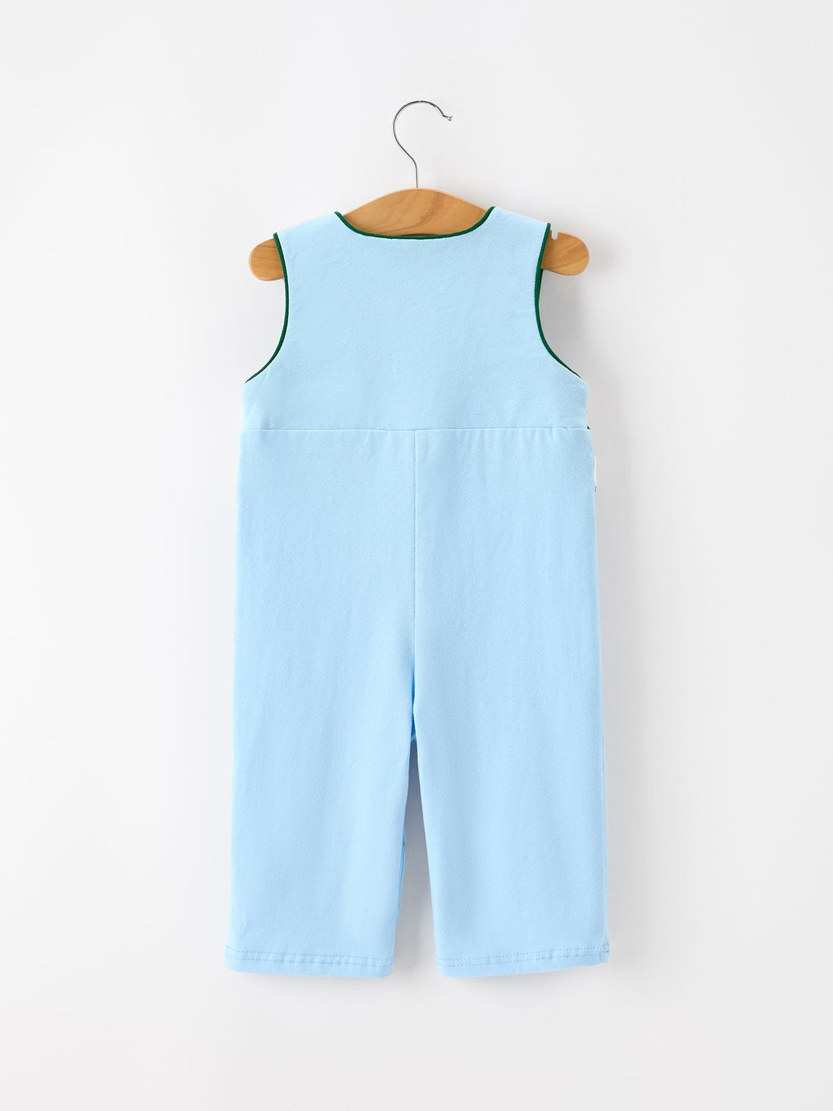 Baby Boys' Blue Christmas Tree Embroidered JonJon Romper
