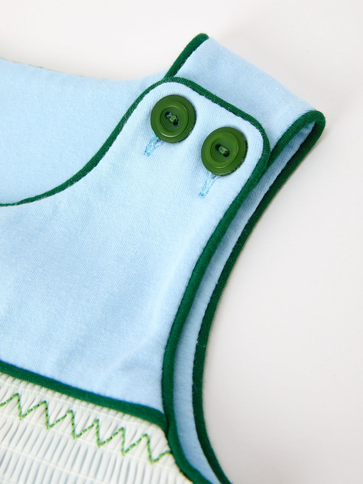Baby Boys' Blue Christmas Tree Embroidered JonJon Romper